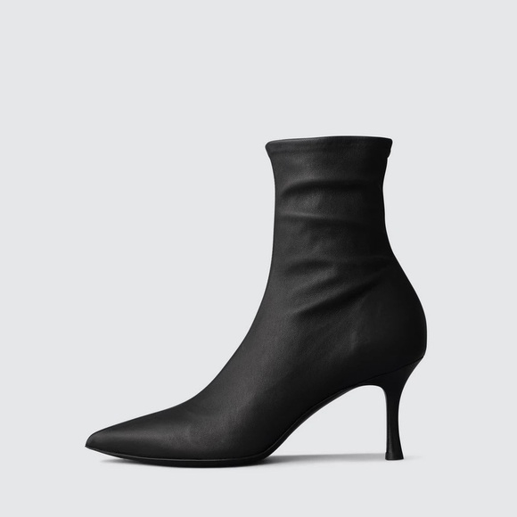 Rag & Bone Brea Black Leather Glove Boot Sz 7.5 - Picture 1 of 7